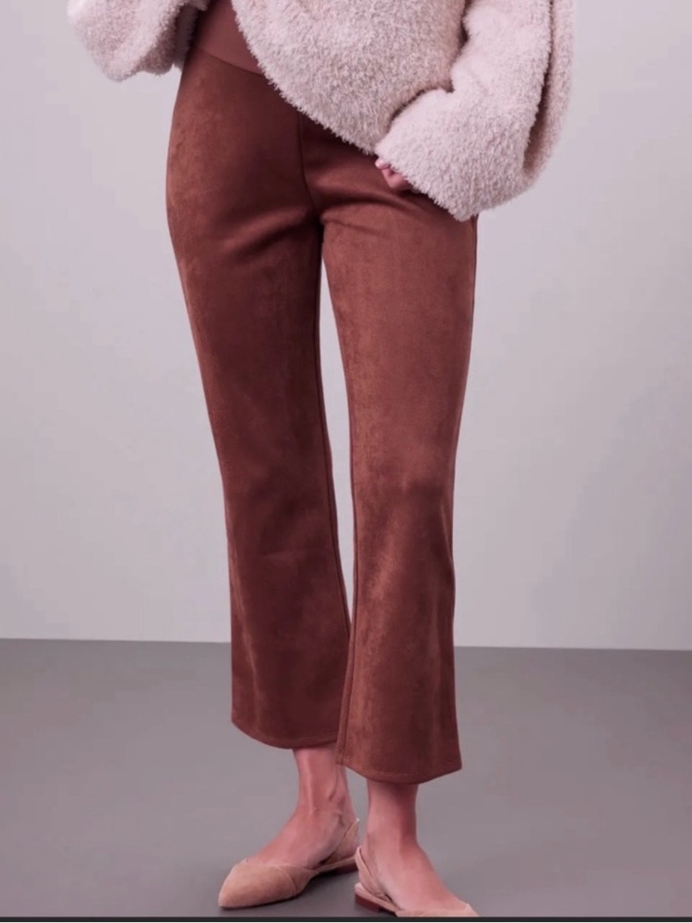 NWOT Marc New York Faux Suede Crop Flare Pants
